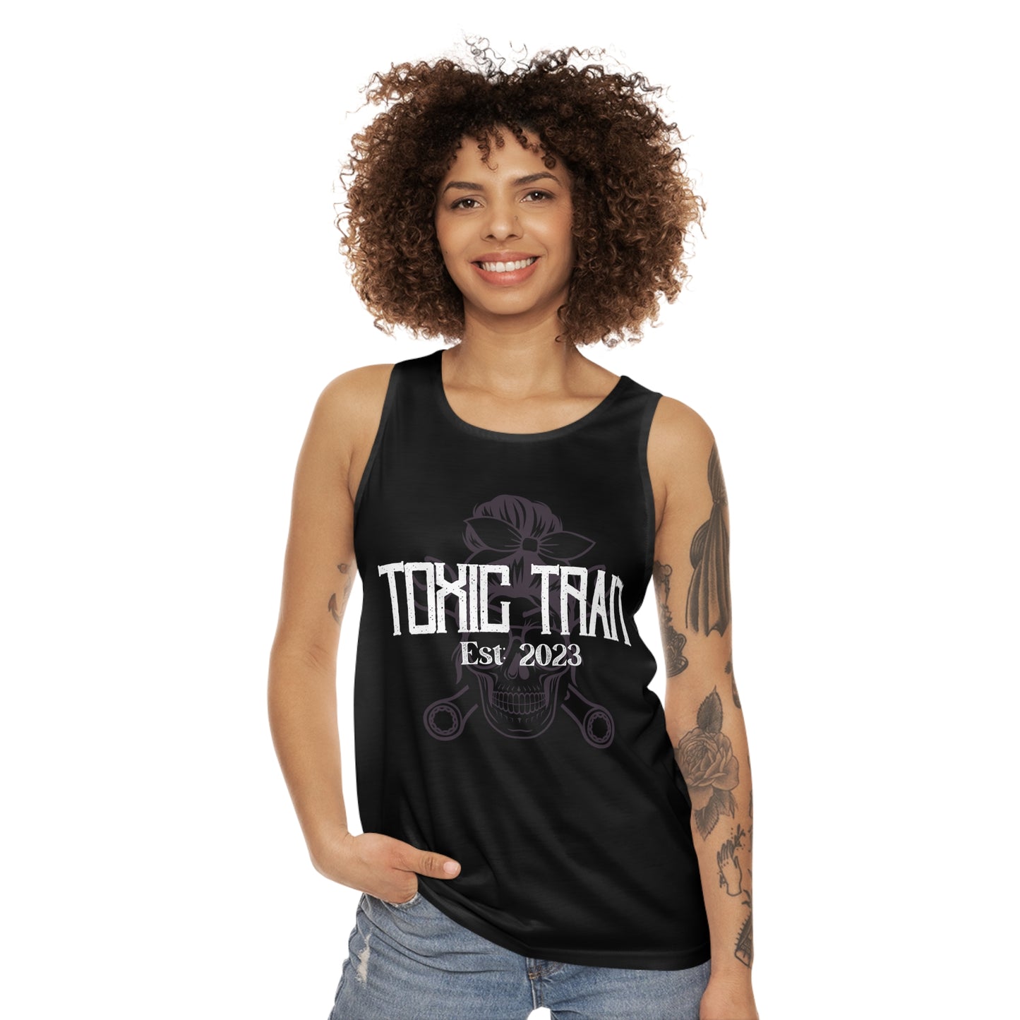 Toxic Trait Smokey Lavender SkullTank Top